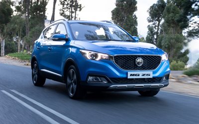 MG ZS, 4k, crossovers, 2025 cars, headlights, ZS11, 2025 MG ZS, Blue MG ZS, british cars, MG