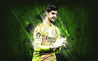 thibaut courtois, 레알 마드리드, 벨기에 축구 선수, 그린 스톤 아트, 그런지 예술, la liga, 스페인, 축구, thibaut courtois 레알 마드리드