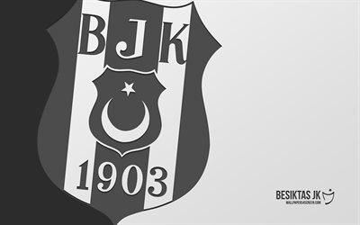 besiktas jk logosu, 4k, beyaz arka plan, karbon sanatı, besiktas jk amblemi, türk futbol kulübü, süper lig, türkiye, besiktas jk, futbol, besiktas