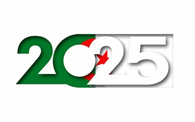 2025 Algeria, white background, Algeria, minimal art, 2025 Algeria concepts, Algeria 2025, flag of Algeria, 2025 Algeria background, Algeria flag