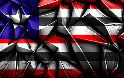 maranhao flagga, 4k, 3d  kreativ struktur, maranhao 3d  flagga, brasilien, 3d  konst, maranhao, statsstaten, maranhao state flag