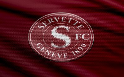 logotipo de tela servette fc, 4k, fondo de tela púrpura, super super league, bokeh, fútbol, logotipo de serveta fc, fútbol americano, serveto fc emblema, servicio fc, club de fútbol suizo, servicio de fc