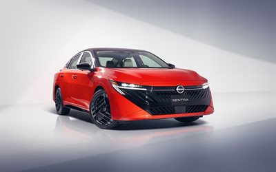 Nissan Sentra SR, 4k, studio, 2026 cars, sedans, B19, MX-spec, Orange Nissan Sentra SR, 2026 Nissan Sentra SR, japanese cars, Nissan