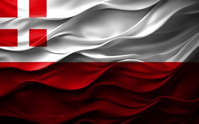 4k, utrechts flagga, provinsen nederländerna, 3d utrecht flagga, nederländerna, utrecht flagga, 3d textur, utrecht, utrechts dag, holländska nationella symboler, 3d konst, utrecht provinsens flagga