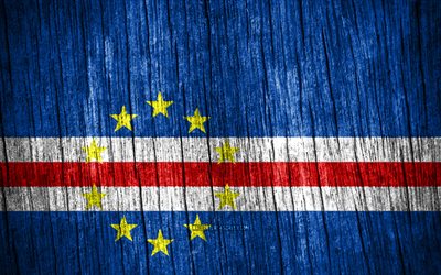 4K, Flag of Cabo Verde, Day of Cabo Verde, Africa, wooden texture flags, Cabo Verde flag, Cabo Verde national symbols, African countries, Cabo Verde