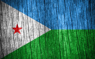 4k, flagge von dschibuti, tag von dschibuti, afrika, hölzerne texturfahnen, dschibuti-flagge, dschibuti-nationalsymbole, afrikanische länder, dschibuti
