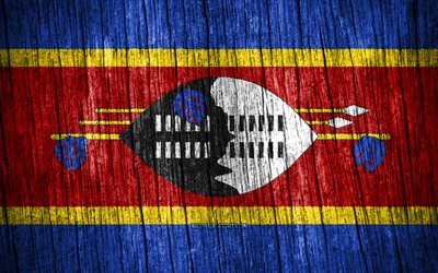 4k, bandiera dell eswatini, giorno dell eswatini, africa, bandiere di struttura in legno, simboli nazionali dell eswatini, paesi africani, eswatini