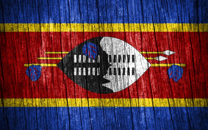 4k, eswatinin lippu, eswatinin päivä, afrikka, puiset tekstuuriliput, eswatinin kansallissymbolit, afrikan maat, eswatini