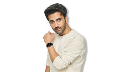 4k, Pulkit Samrat, indian actors, white backgrounds, Bollywood, movie stars, guys, pictures with Pulkit Samrat, indian celebrity, Pulkit Samrat photoshoot
