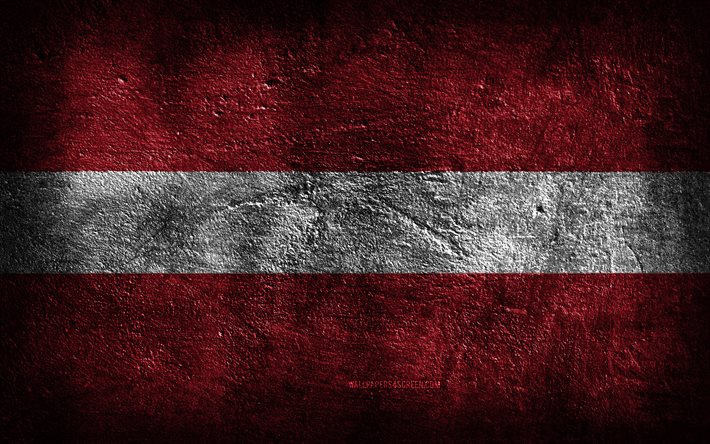 4k, letônia bandeira, textura de pedra, bandeira da letônia, pedra de fundo, grunge arte, letão símbolos nacionais, letônia
