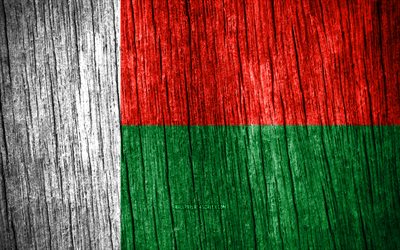 4K, Flag of Madagascar, Day of Madagascar, Africa, wooden texture flags, Madagascar flag, Madagascar national symbols, African countries, Madagascar
