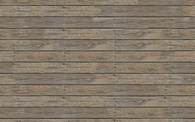 pranchas de madeira horizontais, fundo cinza de madeira, close-up, fundos de madeira, pranchas de madeira, texturas de madeira