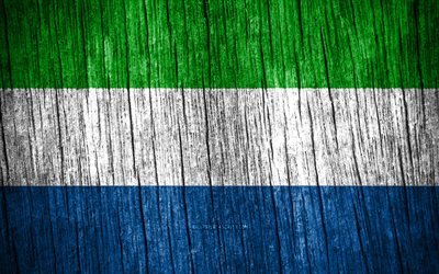 4K, Flag of Sierra Leone, Day of Sierra Leone, Africa, wooden texture flags, Sierra Leone flag, Sierra Leone national symbols, African countries, Sierra Leone