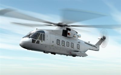 AgustaWestland AW101, 4k, multipurpose helicopters, civil aviation, red helicopter, aviation, AW101, pictures with helicopter, flying helicopters, AgustaWestland AW101 VVIP, AgustaWestland