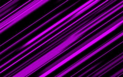 sfondo di linee viola, 4k, sfondo di design materiale viola, sfondo di linee, astrazione di linee viola, motivo a linee