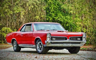 pontiac gto hardtop coupe, muskeliautot, 1967 autot, oldsmobiles, retro autot, 1967 pontiac gto hardtop coupe, amerikkalaiset autot, pontiac