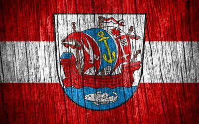 4k, bremerhavens flagga, bremerhavens dag, tyska städer, trästrukturflaggor, tysklands städer, bremerhaven, tyskland