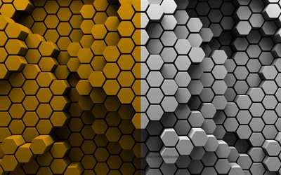4k, Flag of County Antrim, Counties of Ireland, 3d hexagon background, Antrim 3d flag, Day of County Antrim, 3d hexagon texture, Antrim flag, Irish national symbols, County Antrim, 3d Antrim flag, Antrim, Ireland