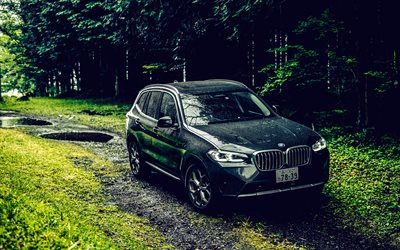 bmw x3, 4k, fuori strada, 2022 auto, jp spec, g01, giungla, 2022 bmw x3, auto tedesche, bmw x3 g01, bmw