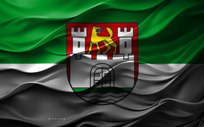 4k, bandeira de wolfsburgo, cidades da alemanha, bandeira de wolfsburgo 3d, alemanha, bandeira do wolfsburgo, textura 3d, dia de wolfsburgo, símbolos nacionais alemães, arte 3d, wolfsburgo