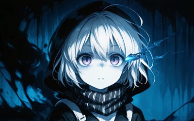 4k, أعد الفئة, الظلام, لَوحَة, مجموعة kantai, عيون أرجوانية, شخصيات مجموعة kantai, المانجا, أعد مجموعة kantai