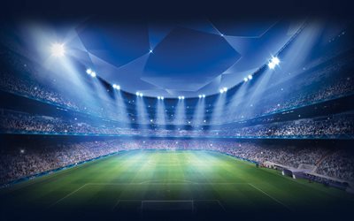 UEFA Ligue des Champions, le stade de football, le projecteur