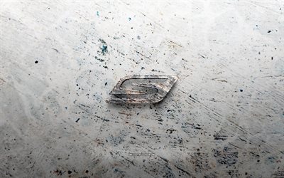 شعار حجر سكيتشرز, 4k, الحجر الخلفية, شعار skechers 3d, العلامات التجارية, خلاق, شعار skechers, فن الجرونج, سكيتشرز