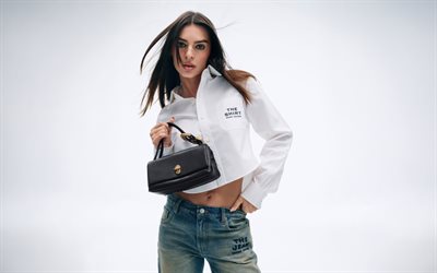 emily ratajkowski, 4k, modelos americanos, belleza, celebridad americana, mujer morena, sesión de fotos de emily ratajkowski