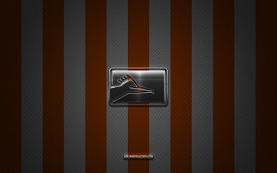 Correcaminos UAT logo, Mexican football club, Liga de Expansion MX, red white carbon background, Correcaminos UAT emblem, football, Correcaminos UAT, Mexico, Correcaminos FC