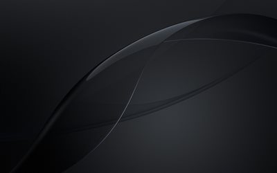 vague noire, fond abstrait, Sony Xperia Z3, le Stock de papier Peint