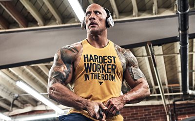 4k, dwayne johnson, attori americani, bodybuilding, formazione, hollywood, star del cinema, palestra, dwayne douglas johnson, attori popolari, superstar, la roccia, celebrità americana, photoshoot di dwayne johnson