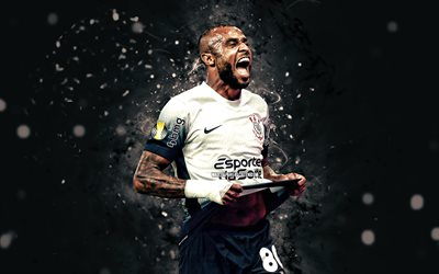 alex santana, 4k, luces neón blancas, corintios fc, serie brasileña a, brasil, futbolistas brasileños, alex santana 4k, fútbol americano, fútbol, corintios, sc corintios paulista, alex santana corintios