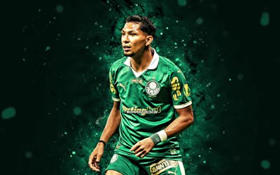 talonruska, 4k, vihreät neonvalot, palmeiras fc, brasilialainen serie a, brasilialaiset jalkapalloilijat, thalys 4k, jalkapallo, se palmeiras, sociedade esportiva palmeiras, thalys palmeiras