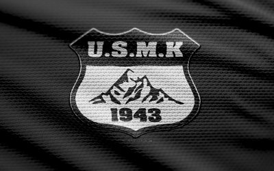 logotipo de tela usm khenchela, 4k, fondo de tela negra, ligue argelina professionnelle 1, bokeh, fútbol, logotipo de usm khenchela, fútbol americano, usm khenchela emblema, usm khenchela, club de fútbol argelino, usm khenchela fc