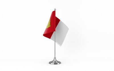 4k, drapeau de table castilla la mancha, fond blanc, drapeau castilla la mancha, table drapeau de castilla la mancha, drapeau de l'andalousie sur un bâton métallique, drapeau de castilla la mancha, castilla la mancha, espagne