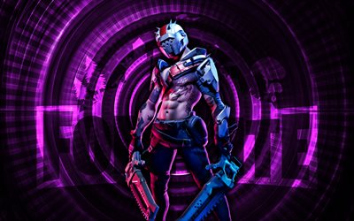 청소부 x lord fortnite, 4k, 보라색 나선형 배경, 포트나이트, 창의적인, 스캐빈저 x 로드 스킨, fortnite 스캐빈저 x lord 스킨, 청소부 x 로드, 포트나이트 캐릭터
