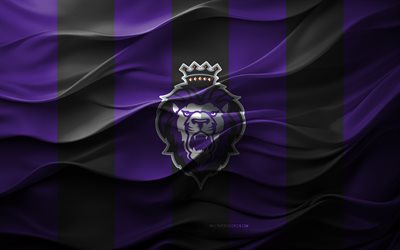 4k, Reading Royals logo, purple 3D background, Reading Royals emblem, NBA G League, American basketball team, Reading Royals flag, 3D texture, Reading Royals, basketball, USA