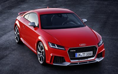sportcars, en 2017, l'Audi TT RS coupé, audi tt rouge