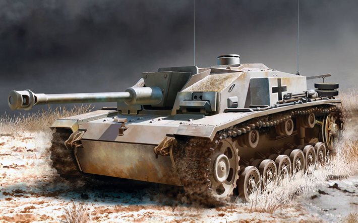 الألمانية مدافع ذاتية الحركة, stug الثالث, sturmgeschütz الثالث, الحرب العالمية الثانية, مدفعية ذاتية الدفع, الدبابات