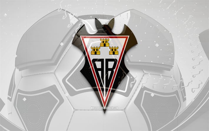 albacete balompie glossy logo, 4k, contexte de football noir, laliga2, football, club de football espagnol, albacete balompie emblem, albacete balompie fc, la liga2, logo sportif, logo albacete balompie, albacete balompie