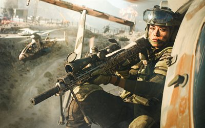 Battlefield 2042, 4k, poster, 2023 games, fan art, shooter