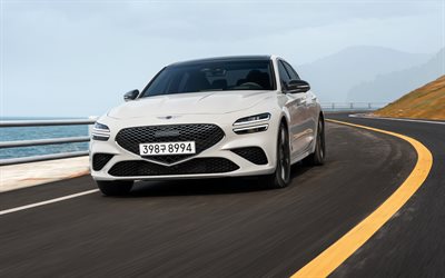 Genesis G70 Graphite Edition, 4k, highway, 2026 cars, luxury cars, Genesis G70, 2026 Genesis G70, South Korean cars, Genesis