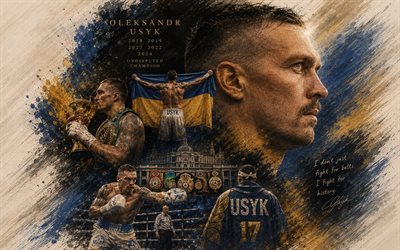 Oleksandr Usyk, Ukrainian boxer, heavyweight champion, creative art, sports legends, Ukraine, boxing, Oleksandr Usyk art, Oleksandr Usyk champion