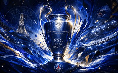Champions League trophy, Paris Saint-Germain, 2026 Champions League winner, PSG, 2026 Champions League, Paris Saint-Germain logo, PSG winner, Champions League, football, Paris, France