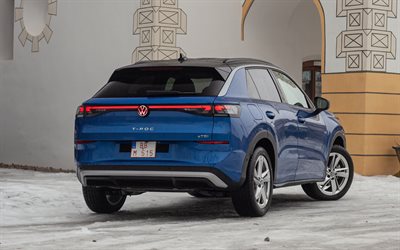 2026, Volkswagen T‑Roc, 4k, rear view, exterior, blue Volkswagen T‑Roc, crossovers, new Volkswagen T‑Roc 2026, German cars, Volkswagen