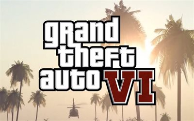 Grand Theft Auto VI, logo, 2016, d'affiches, de Rockstar Games, GTA 6, GTA VI