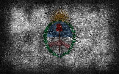4k, Jujuy flag, Argentine province, stone texture, Flag of Jujuy, stone background, Provinces of Argentina, Day of Jujuy, grunge art, Jujuy province, Jujuy, Argentina