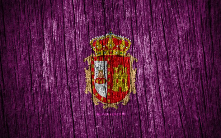 4k, ブルゴスの旗, ブルゴスの日, スペインの地方, 木製テクスチャ フラグ, スペインの州, ブルゴス, スペイン