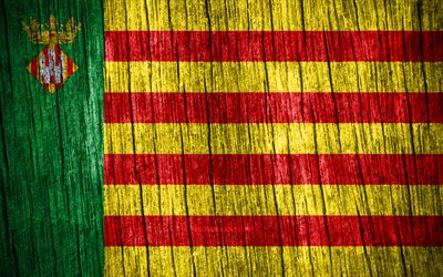 4k, bandeira de castellon, dia de castellon, províncias espanholas, textura de madeira bandeiras, castellon bandeira, províncias de espanha, castellon, espanha