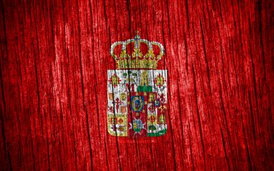 4k, bandiera di ciudad real, giorno di ciudad real, province spagnole, bandiere di struttura in legno, province della spagna, ciudad real, spagna